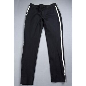 Banana Republic Sloan Pants‎ White Stripe Black Career Size 0